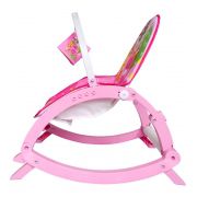 Cadeira de descanso vibratória musical com bandeja removível Rosa até 20kgs - Colorbaby