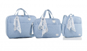 Kit bolsa maternidade com mala e mochila Azul Bunny - Just Baby