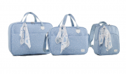 Kit bolsa maternidade com mala e mochila Térmica Azul Bunny - Just Baby