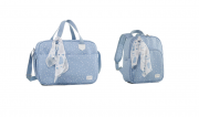 Kit bolsa maternidade e mochila Térmica Azul Bunny - Just Baby