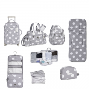 Kit de Bolsa Maternidade com 8 itens Bubble Cinza - Masterbag Baby