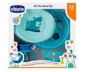 Kit de prato com copo para bebês Azul - Chicco (12 meses +)