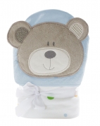 Toalha de banho para bebê conforto com capuz Urso 76cm x 76cm