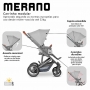 Carrinho com bebê conforto Abc Design Merano Grey até 22 kg