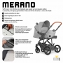 Carrinho com bebê conforto Abc Design Merano Grey até 22 kg