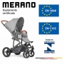 Carrinho com bebê conforto Merano Grey até 22 kg  - Abc Design