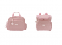 Kit Bolsa e mochila maternidade rosa coleção prática - Pirulitando Baby