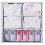 Tip Top Kit presente bebê 7 pçs rosa Suedine 100% algodão