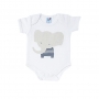 Tip Top Kit presente bebê 7 pçs Elefante azul Suedine 100% algodão