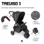 Carrinho de bebê Abc Design Treviso 3 woven black com couro até 22 kg