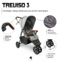 Carrinho de bebê Abc Design Treviso 3 woven grey até 22 kg