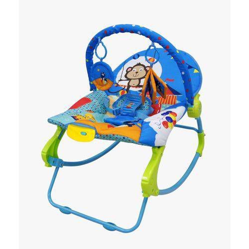 Cadeira de descanso vibratória musical New Rocker Azul color Baby até 18kgs - Colorbaby