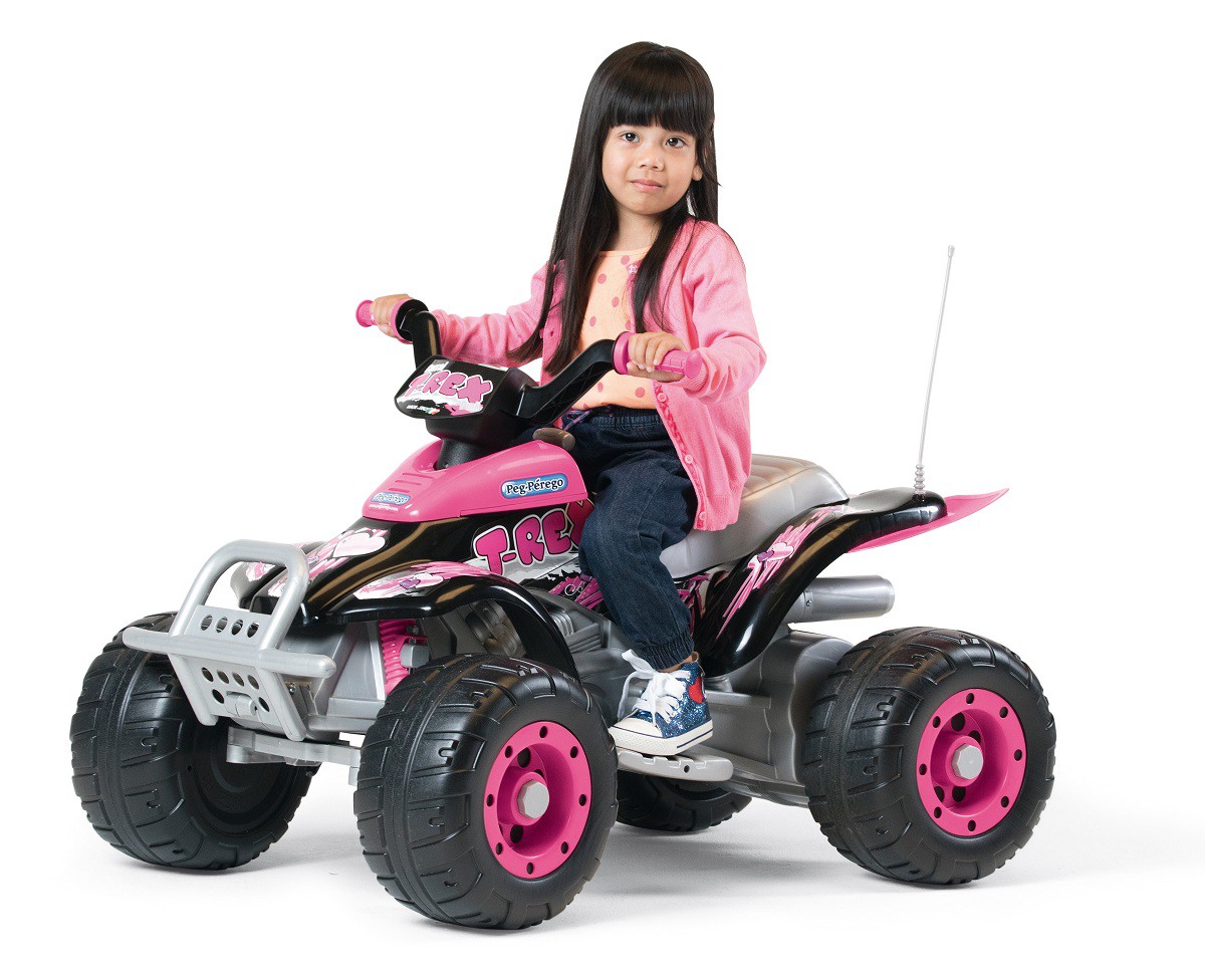 Carrinho elétrico Quadriciclo Corral T-Rex Pink 12volts - Pegperego