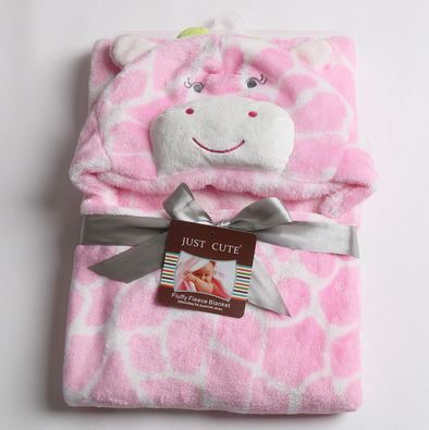 Cobertor de bebê bichinhos Girafa Rosa