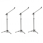 3 Pedestais para Microfone + Cachimbos Vector PMV01PSHT