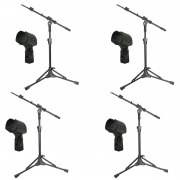 4 Mini Pedestais para Microfone + Cachimbo RMV PSU0151