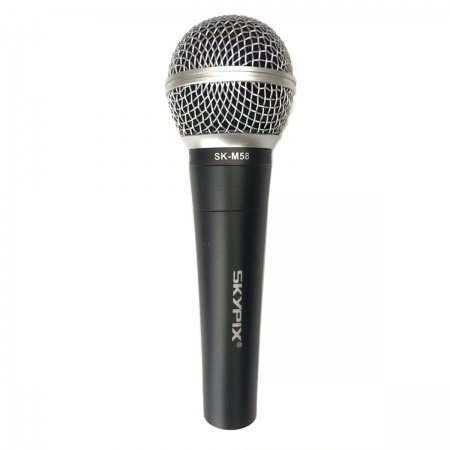 Microfone de Mão Dinâmico Cardioide e Cabo 4M SKYPIX M58