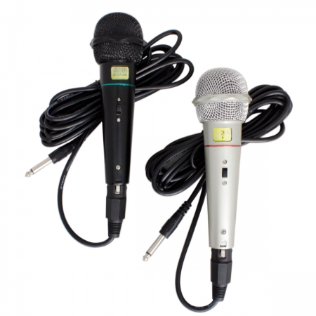 Microfone para Karaoke CSR CSR-505 2 Microfones + Cabos