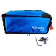Bag Case 4U, barra dupla de alumínio, revestido com espuma e nylon azul | Solid Sound | BAG4UTAZ