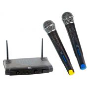 Microfone sem fio Duplo de mão UHF TSI MS215-UHF