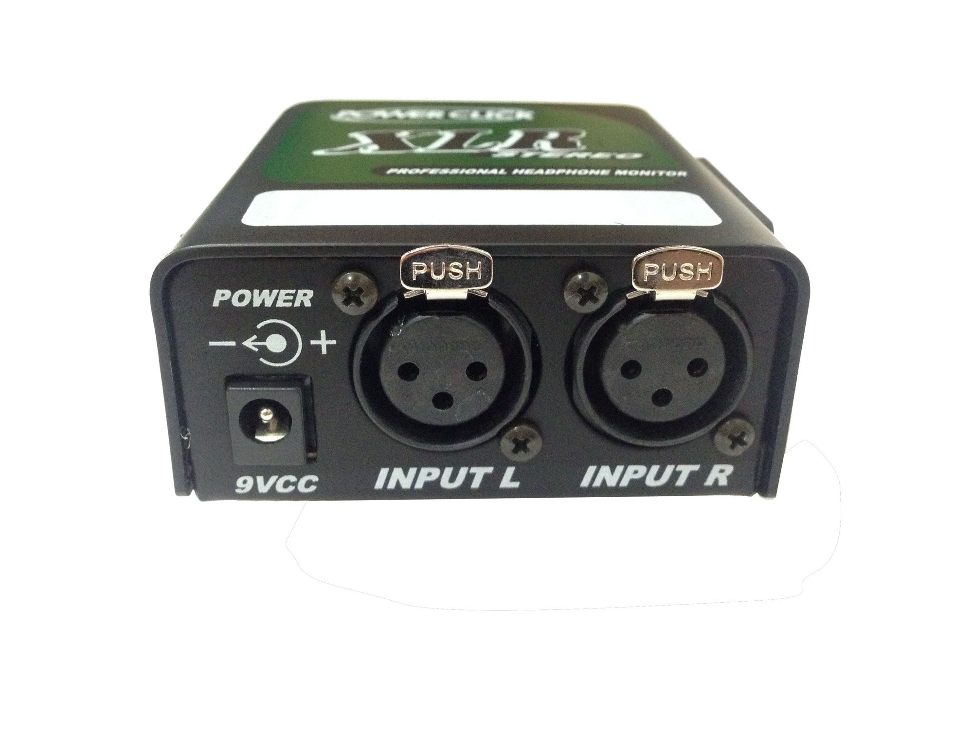 Amplificador de Fone estéreo de 2 canais e conexão XLR | Bateria 9v ou Fonte | Power Click | XLR S