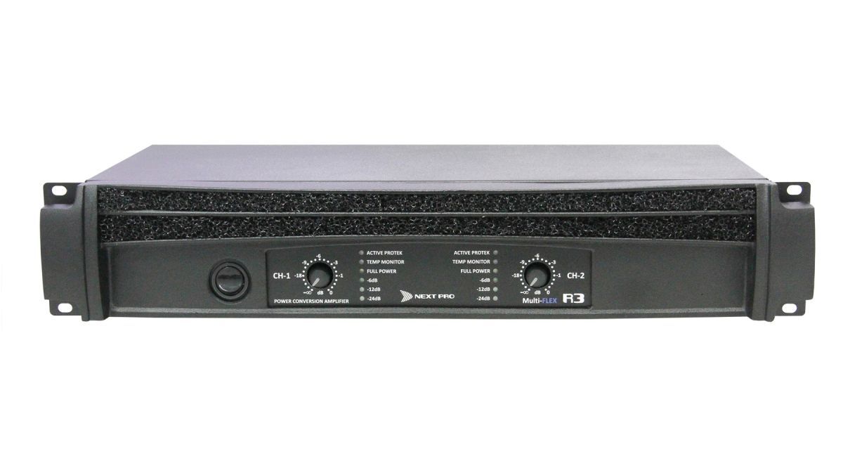 Amplificador com 2 canais de até 2700W RMS Next Pro R3