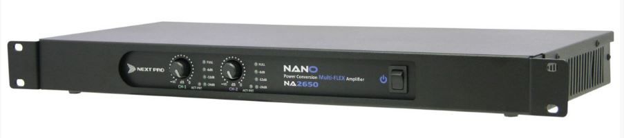 Amplificador digital com 2 canais de 650W NextPro NA2650
