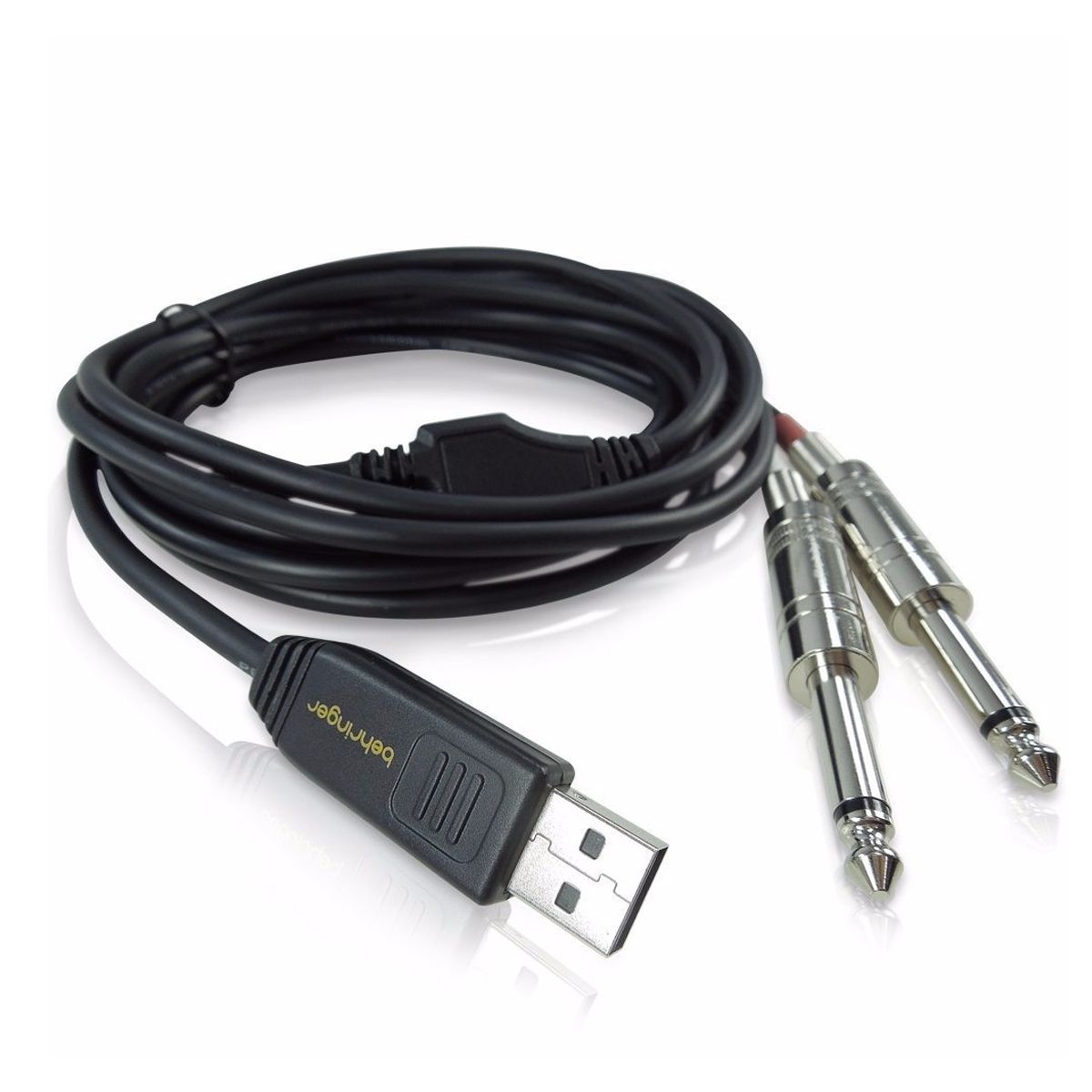 Cabo conversor com 2 P10 para USB Behringer Line 2 USB