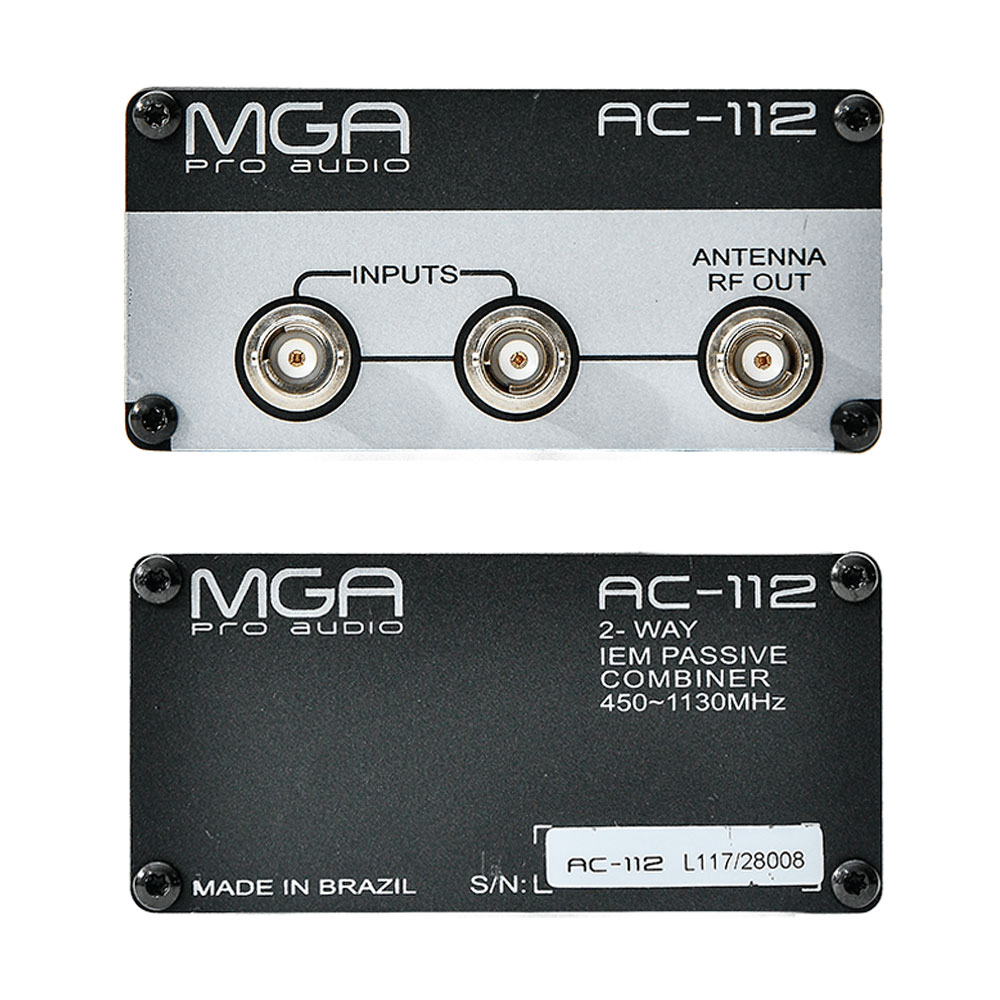 Combiner RF para Sistema de fone Sem Fio IEM MGA AC112