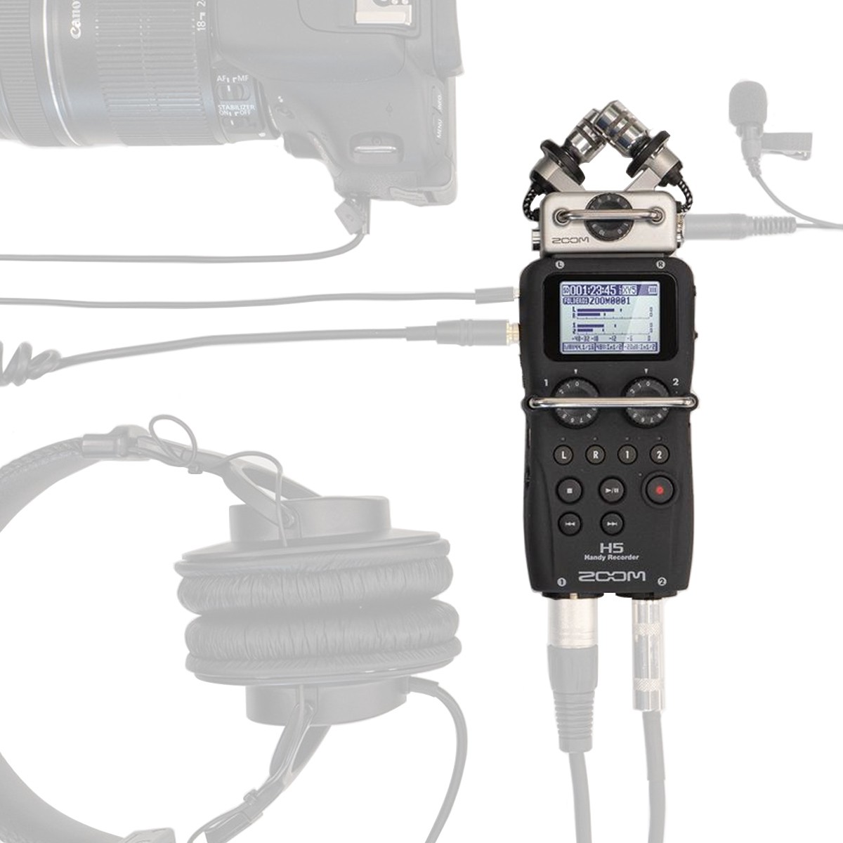 Gravador Digital 4 canais Microfone X/Y ZOOM H5