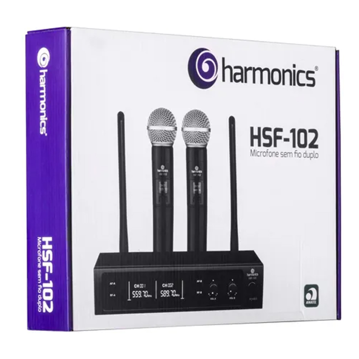 Microfone sem fio de mão duplo HARMONICS - HSF102