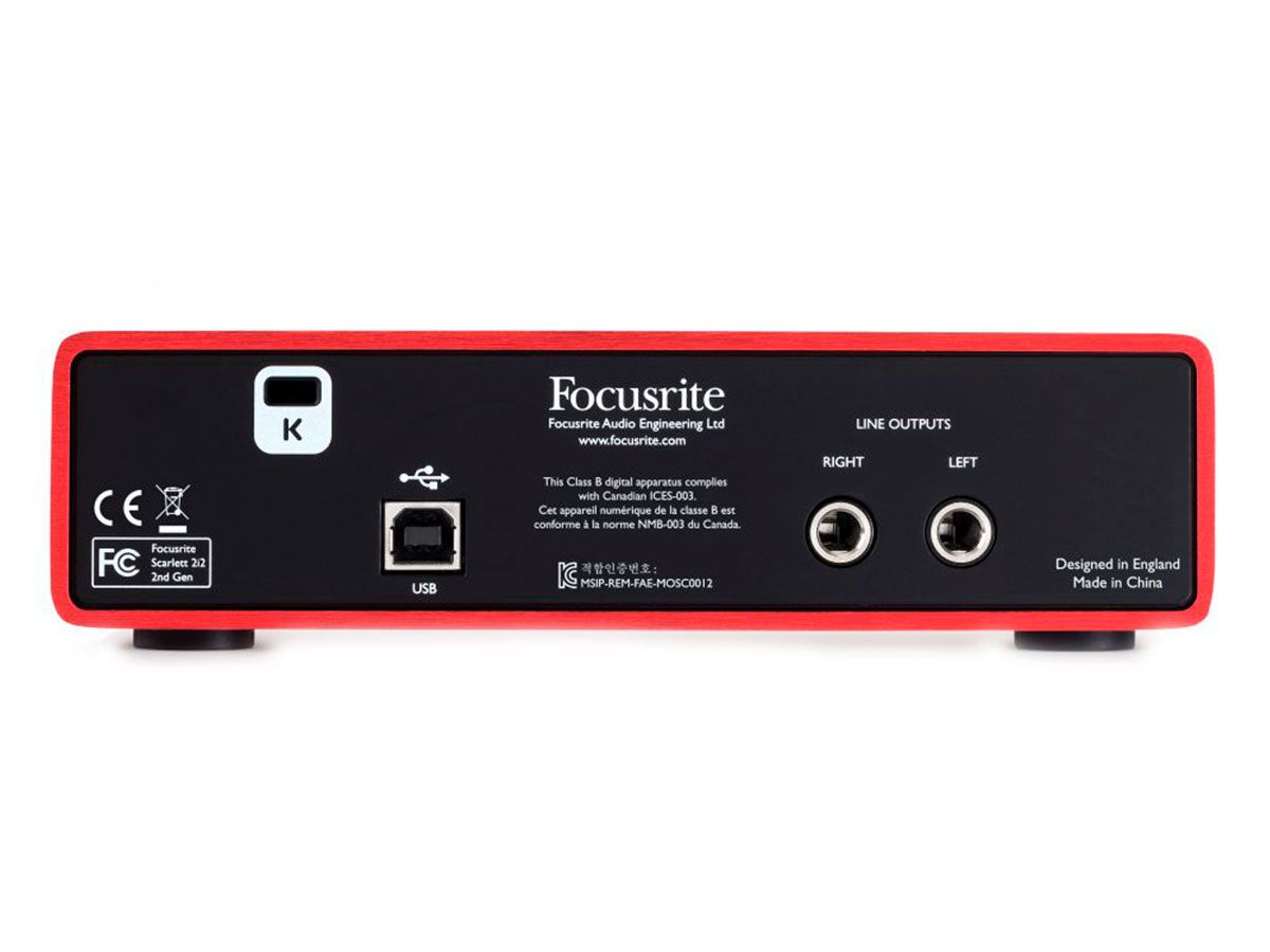 Interface USB 2.0 com 2 pré-amplificadores / 2 saídas e 192khz | Focusrite | Scarlett 2i2 2nd Geração
