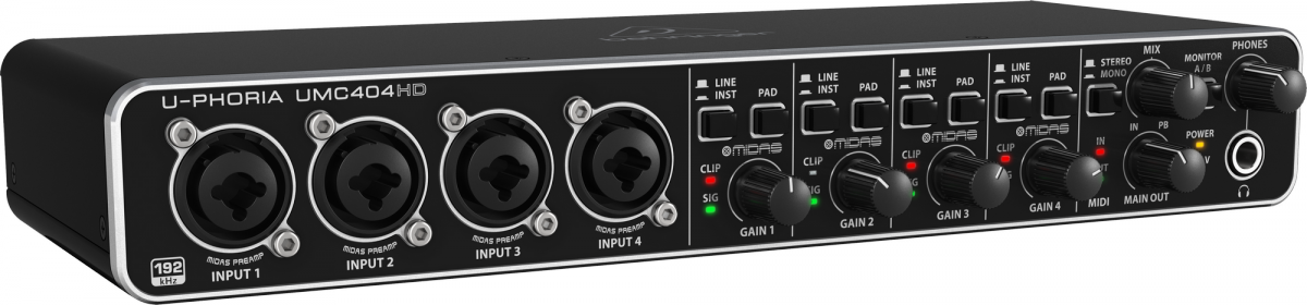 Interface de Áudio USB com 4 canais Behringer UMC4040HD