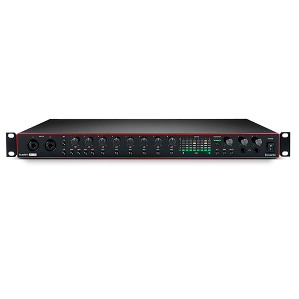 Interface USB padrão Rack 19'' de 8 canais com pré-amplificadores, conexão MIDI, S/PDIF, Word Clock e Optical | Focusrite | Scarlett 18i20 3nd Geração