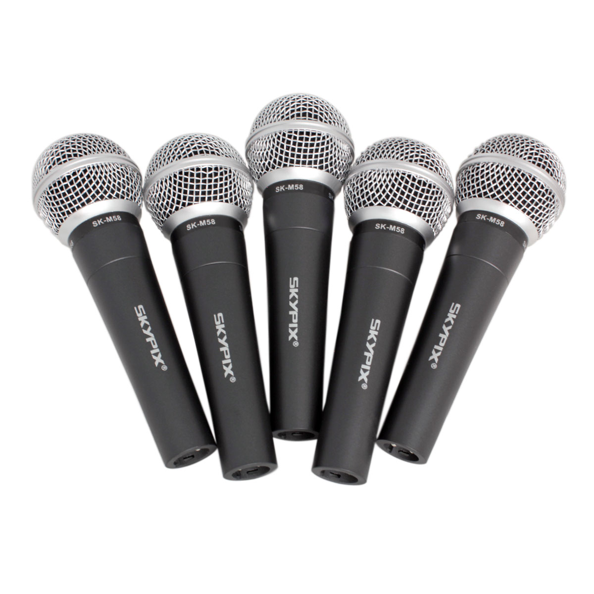 Kit Microfone com fio Dinâmico Mão com 5 SKYPIX SK-M58-5