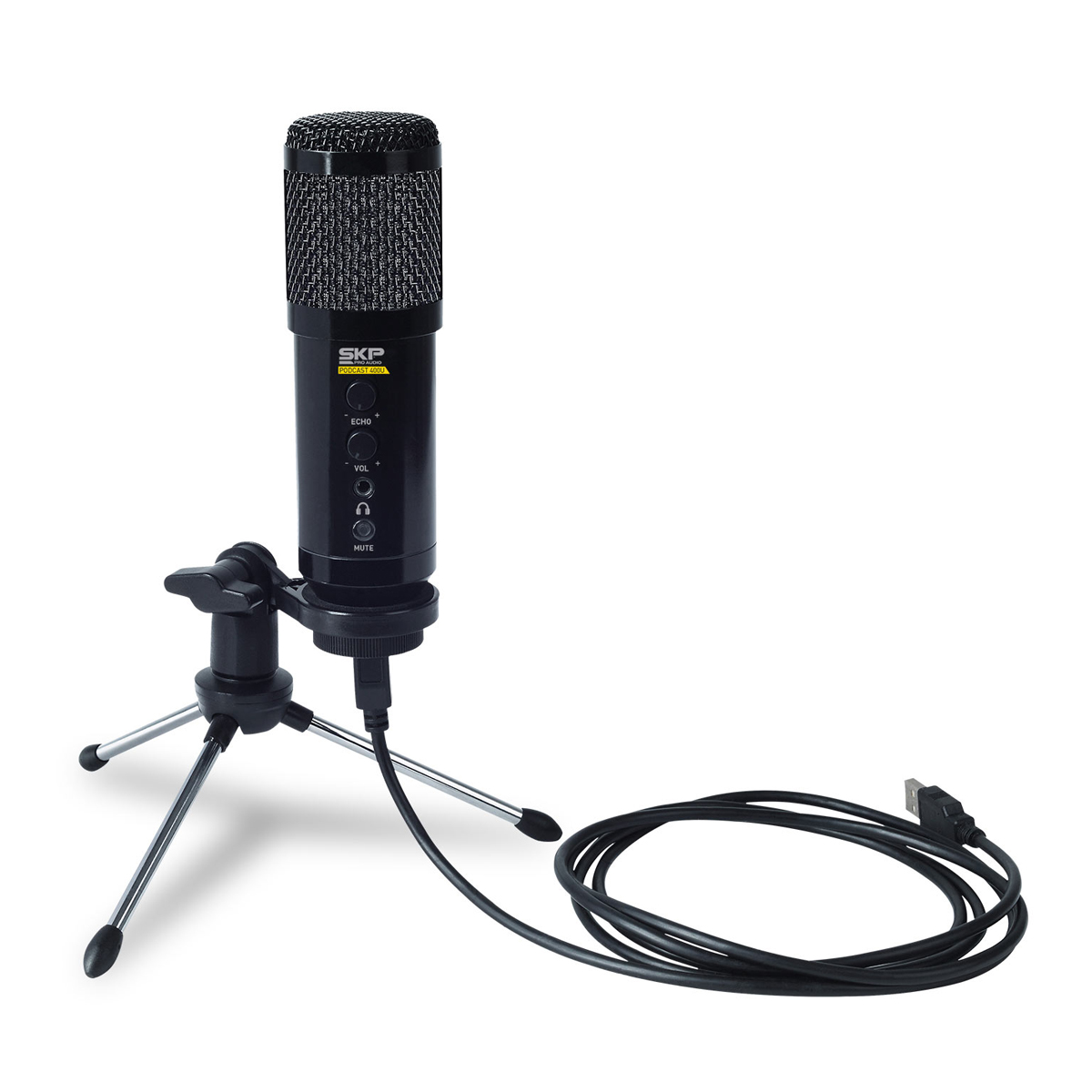 Microfone Condensador USB para Gravação SKP PODCAST400U