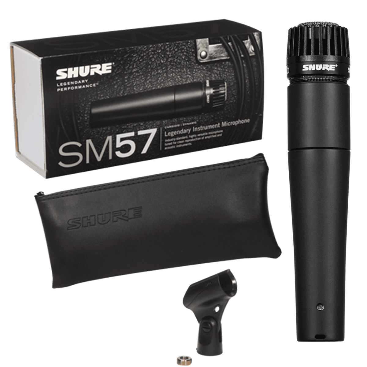 Microfone Dinâmico Cardioide para Instrumento SHURE SM57