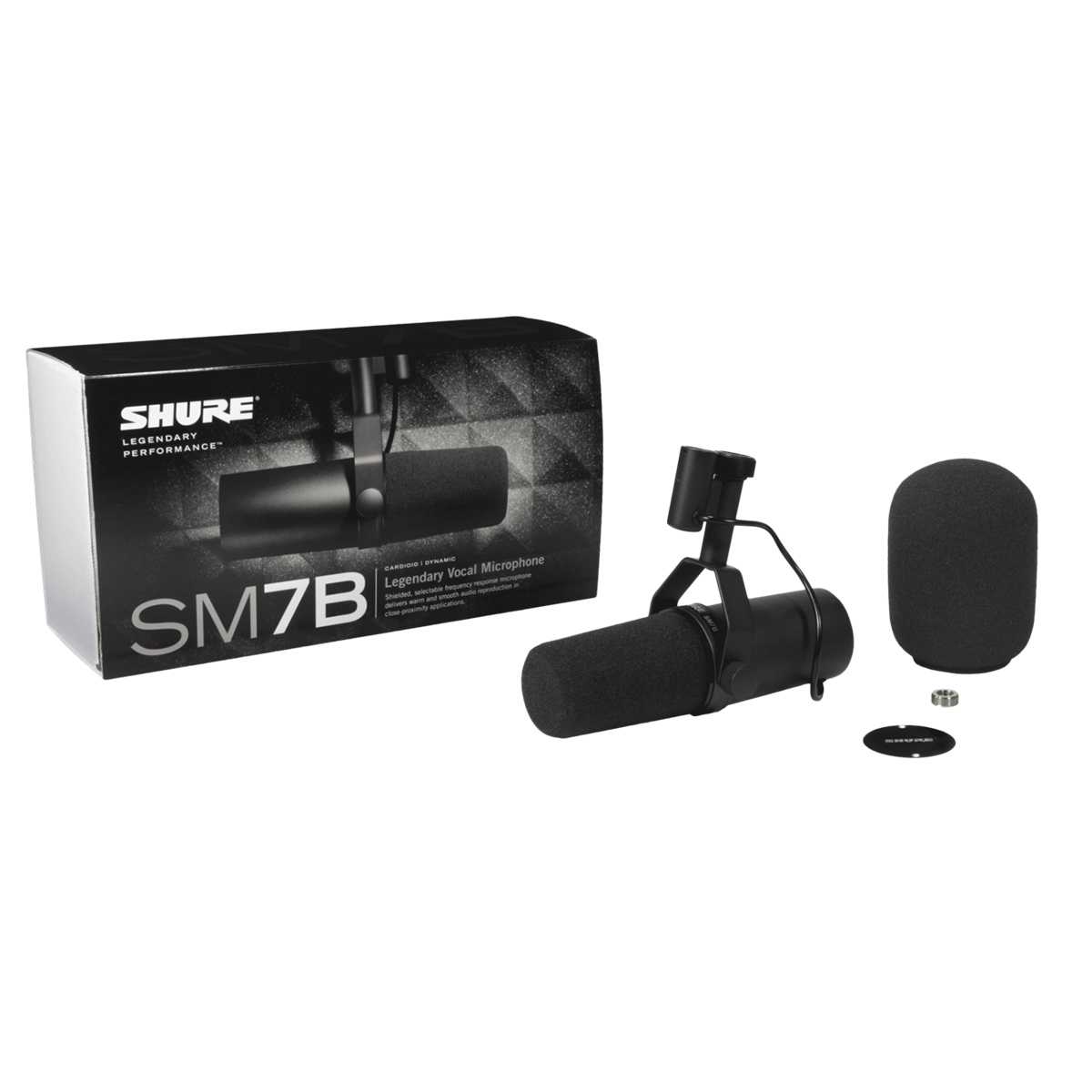 Microfone Dinâmico Profissional para Gravação e Transmissão SHURE SM7B