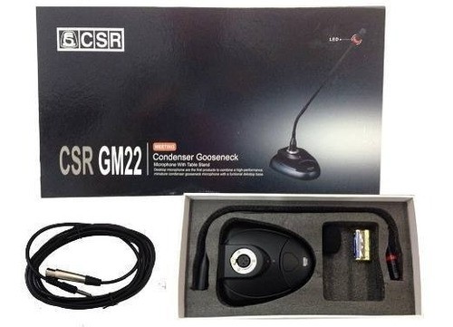 Microfone Gooseneck Condensador Cardioide 47cm Csr Gm 22