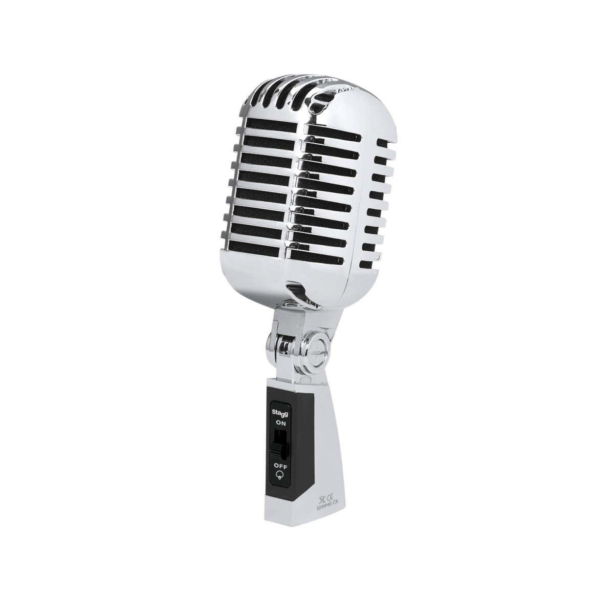 Microfone vintage para vocal + cabo de 3m Stagg SDMP 40 CR
