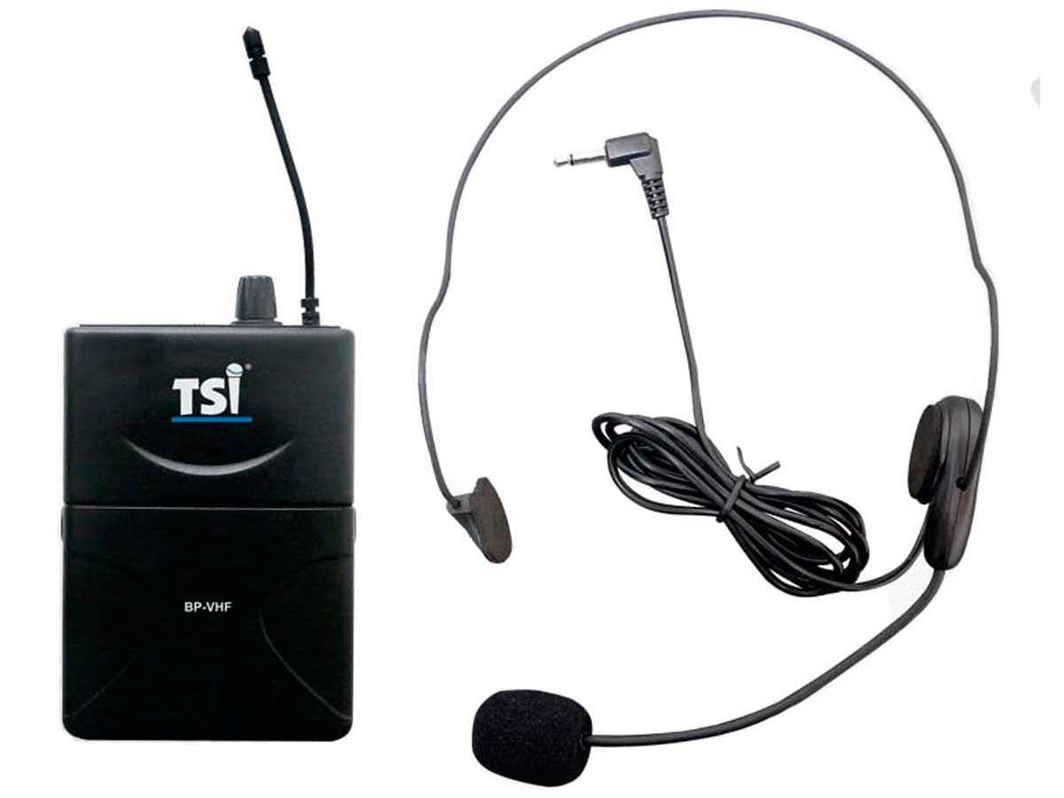 Microfone sem fio VHF  Headset | TSI | MS125-CLI-VHF