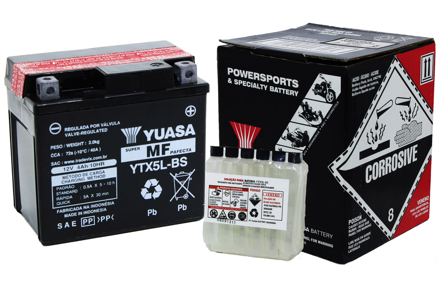 Bateria cg/FAN/TITAN125 es/ks 2000 a 2008 Original Yuasa(YTX5LBS)