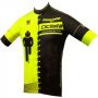 Camisa Ciclismo Infantil Masculina Free Force Transit - Preto e Amarelo Fluorescente