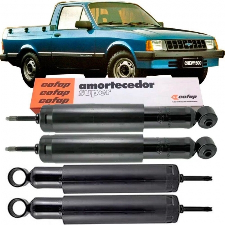 Kit Par Amortecedor Dianteiro E Traseiro Direito E Esquedo - Chevy 500 1986 A 1995 - Kit00558