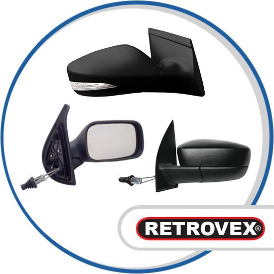 Retrovisor Com Controle Lado Direito - Palio / Strada 12 / 2 Portas - 4518 - Retrovex