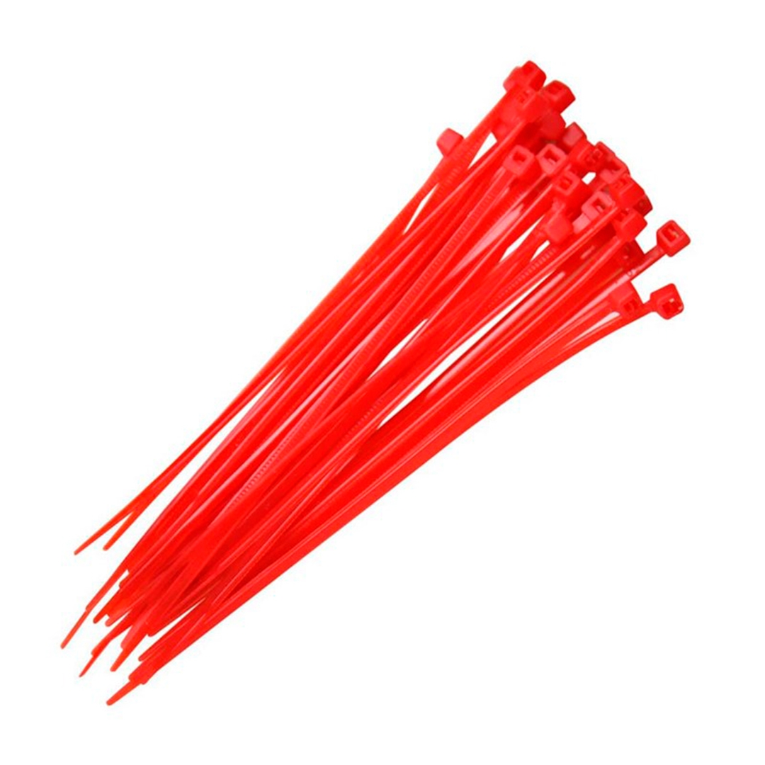 Abracadeira De Nylon Vermelha 108 X 2,5mm Pacote c/ 100pcs