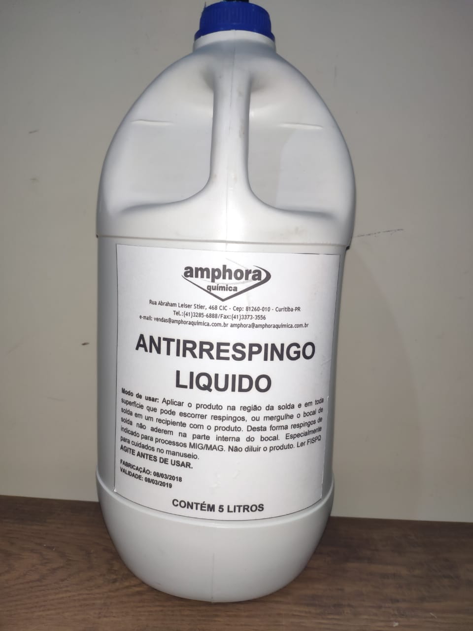 Antirespingo Liquido S/ Silicone 5 Lts Amphora