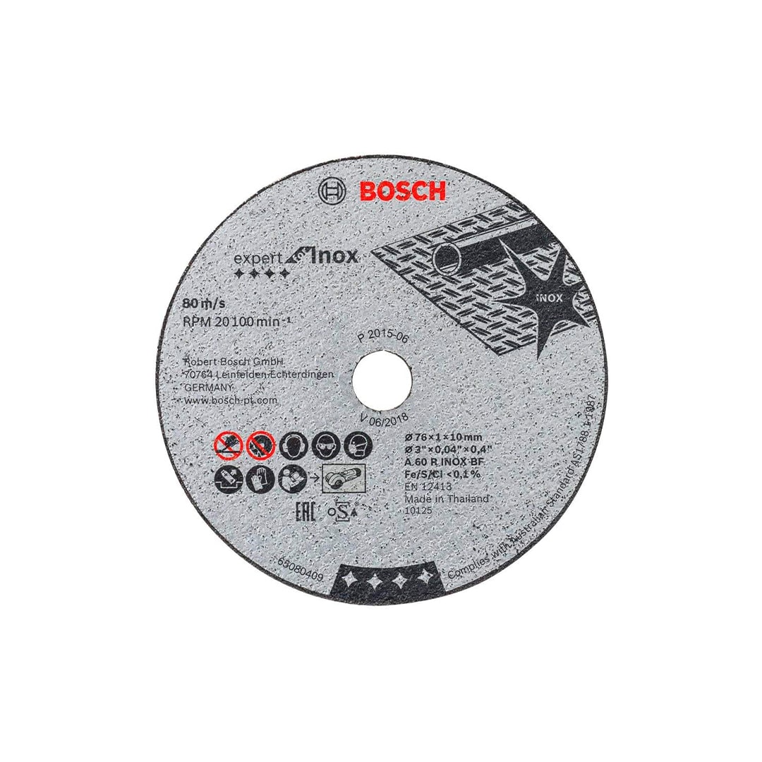 Disco De Corte Inox 3" 76,0 X 1,0 X 10,0 Bosch - 2608601520