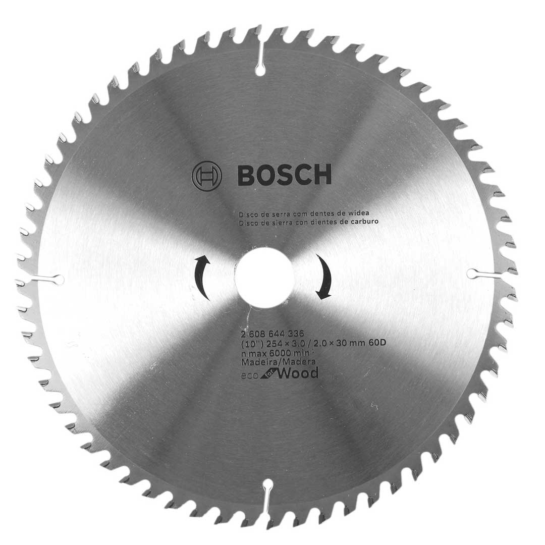 Disco Serra Circular 255mm 10" 80d ECO 2608644337-Bosch