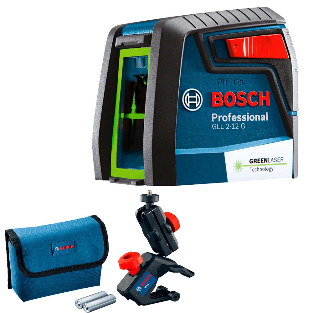 Nivel A Laser Bosch 2 Linhas 12 metros GCL 2-12 G Verde  0601063VD0